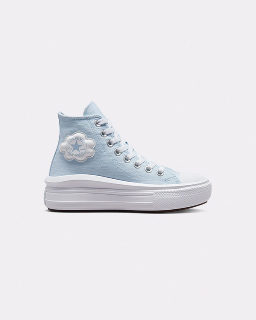 Pantofi Platforma Fete Converse Chuck Taylor All Star Move Cloud Patch Inalti Albastri | RO UFTIL498